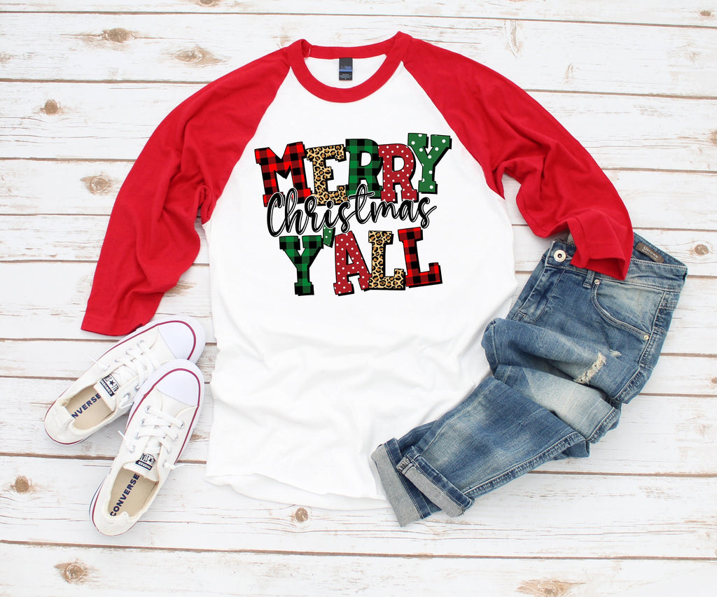 Christmas Yall Shirt  Funny Holiday Shirt  Plus Size Womens Tee