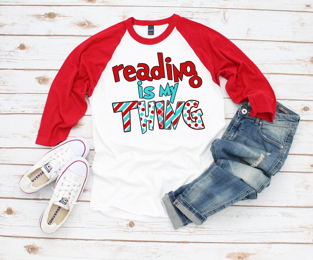 Read Across America Reading Shirt for Women  Plus Size Teachers Tee  Reading is my Thing