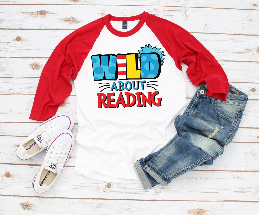 Wild About Reading Teacher Shirt  Plus Size Womens Reading Tee  Read Across America  Fun Reading Shirt