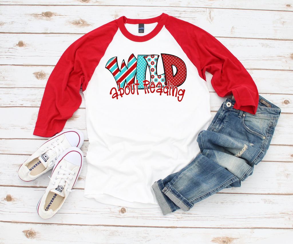 Wild About Reading Tee  Plus Size Womens Shirt for Teachers  Read Across America
