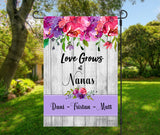 Custom Personalized Garden Flag - Welcome Family and Grandkids - 12x18 - Grandmas Favorite