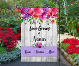 Custom Personalized Garden Flag - Welcome Family and Grandkids - 12x18 - Grandmas Favorite