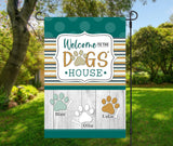 Personalized Pet Garden Flag  Custom Spring 12x18 Flag  Dog House Design