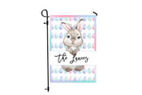 Easter Bunny Garden Flag  Personalized Family Name  Customizable  12 x 18 Inches