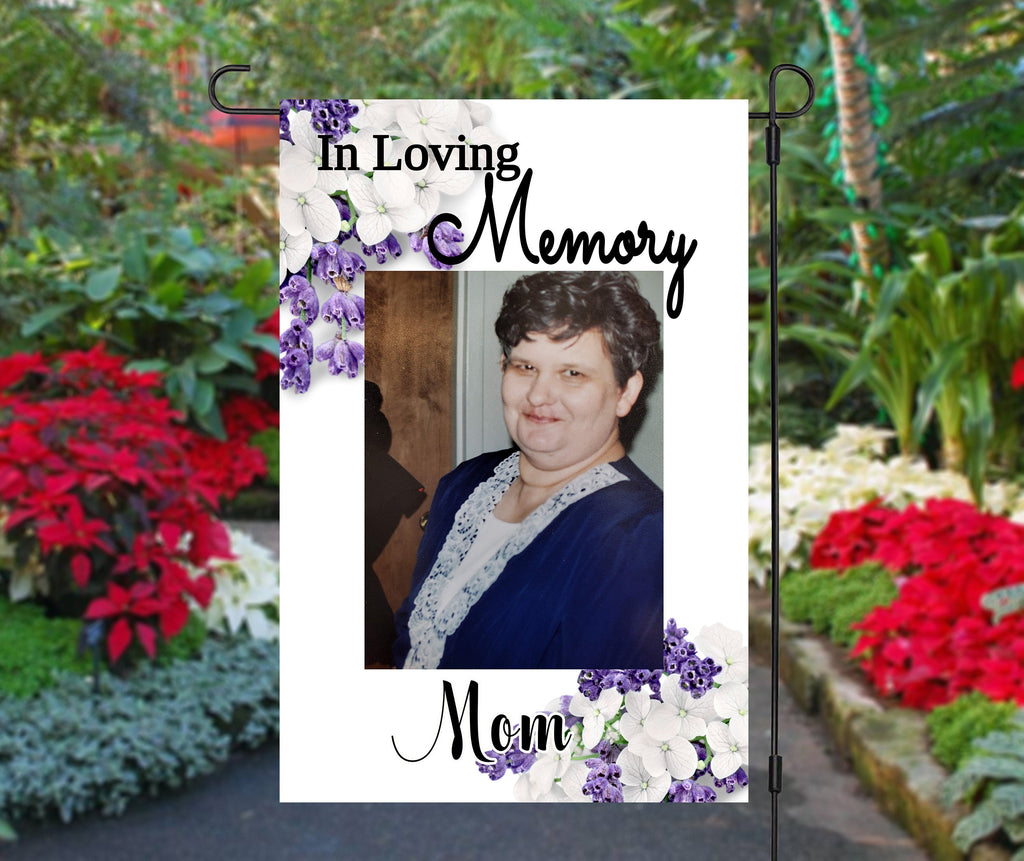 Customized Memorial Garden Flag - Personalized with Photo - Remembrance Gift - 12x18 Size