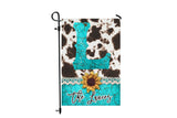 Personalized Welcome Garden Flag - Boho Design - Customizable - 12x18 inches - Family Name - Summer Decor