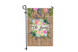 Custom Floral Garden Flag with Family Name - Personalized Spring Dcor