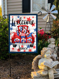 Custom Personalized Gnome Garden Flag - Welcome Your Guests with this 12x18 Family Name Summer Flag