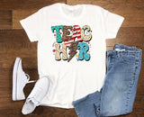 Retro Leopard Teacher Shirt  Plus Size  Womens  Appreciation Gift
