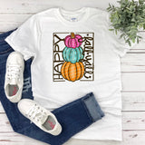 Fall Pumpkins Shirt for Plus Size Women - Colorful Autumn Top - Cute Fall Yall Design