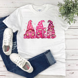 Breast Cancer Awareness Plus Size Raglan T-Shirt with Pink Gnome Design  Gifts for Mom  Pink Ribbon Shirt