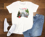 Christmas Camper Holiday Shirt - Festive Plus Size for Women - Camping Theme - Wonderful Time of Year