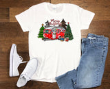 Merry Christmas Camper Womens Plus Size Shirt - Holiday and Christmas Camper Design