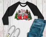 Merry Christmas Camper Womens Plus Size Shirt - Holiday and Christmas Camper Design