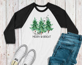 Christmas Tree Womens Holiday Shirt Plus Size Ladies Merry  Bright