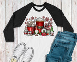 Christmas Cocoa Womens Holiday Shirt - Coffee Hot Cocoa Print - Plus Size Ladies Top