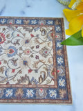 Miniature Oriental Rug for Dollhouse Decor  9 x 6  Printed Fabric  Dollhouse Rug