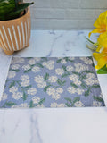 Floral Miniature Dollhouse Rug - 12" 18" Dolls - Gray Beige - 9 x 6 - Dollhouse Decor