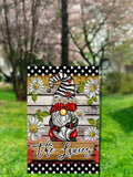 Cute Personalized Garden Flag with Welcome Gnome  12 x 18 Summer Flag for Your Garden