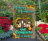 Camper Garden Flag  12x18 RV Flag  Making Memories Campsite Gift