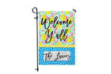 Personalized Welcome Yall Garden Flag - Lemons - 12x18 - Summer Garden Dcor