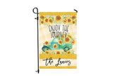Custom Summer Garden Flag - Personalized Welcome Flag - 12 x 18 inches - Enjoy the Journey Design