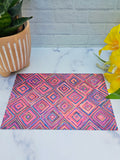 Geometric Dollhouse Rug - Miniature 1:6 Scale Dollhouse Decor - Bright 9 x 6 Printed Fabric Rug