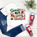 Candy Cane Christmas Top for Plus Size Women - Sweet and Sassy Holiday Shirt