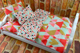 Doll Bedding Set for 18-inch Dolls - Baby Doll Dollhouse Gift - cute